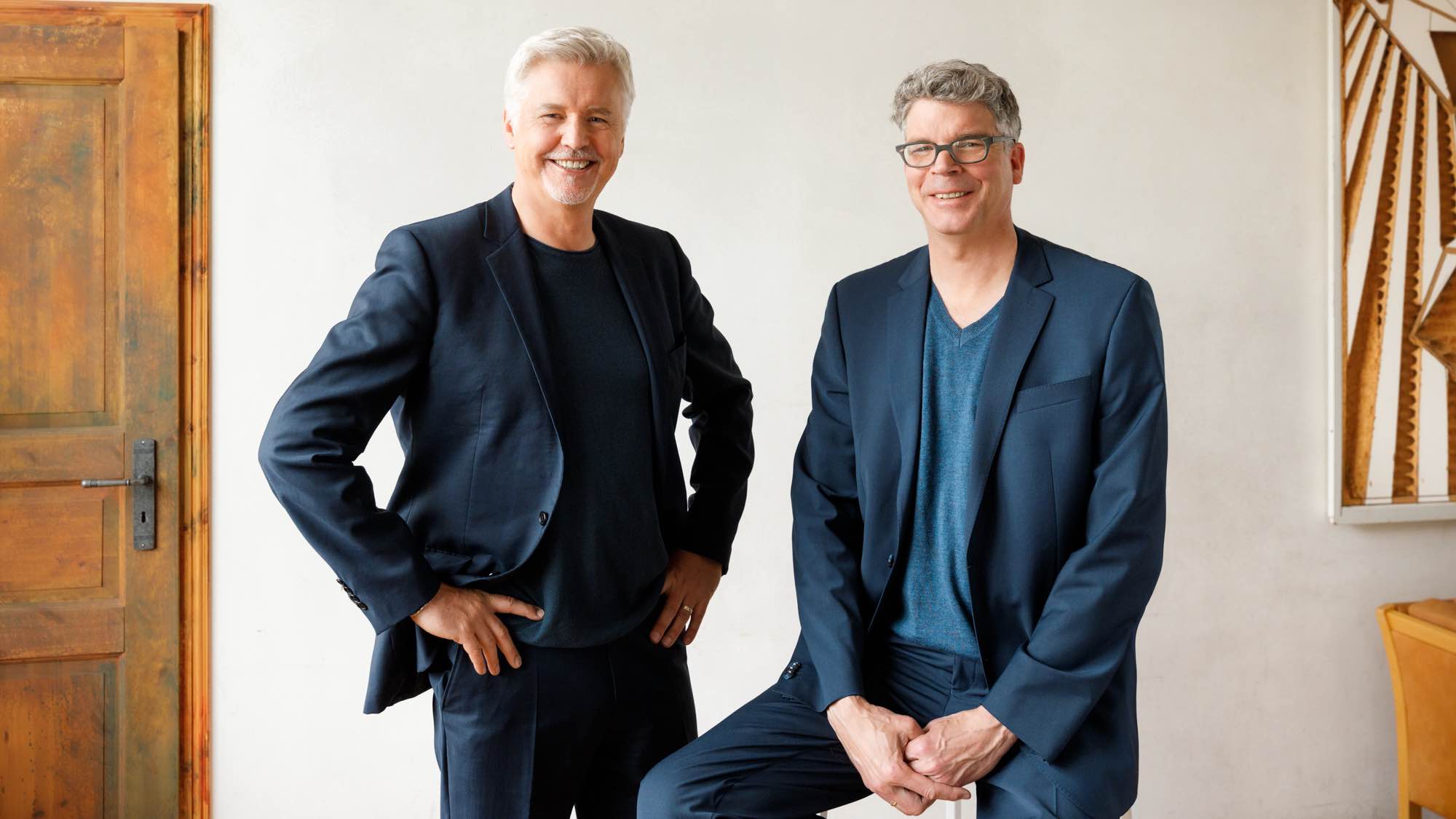 Laden zur Berchtigtenversammlung 2025, zu den Wahlen der Delegierten und zum Event "GVL Live": Guido Evers und Dr. Tilo Gerlach, die beiden Geschäftsführer der GVL.