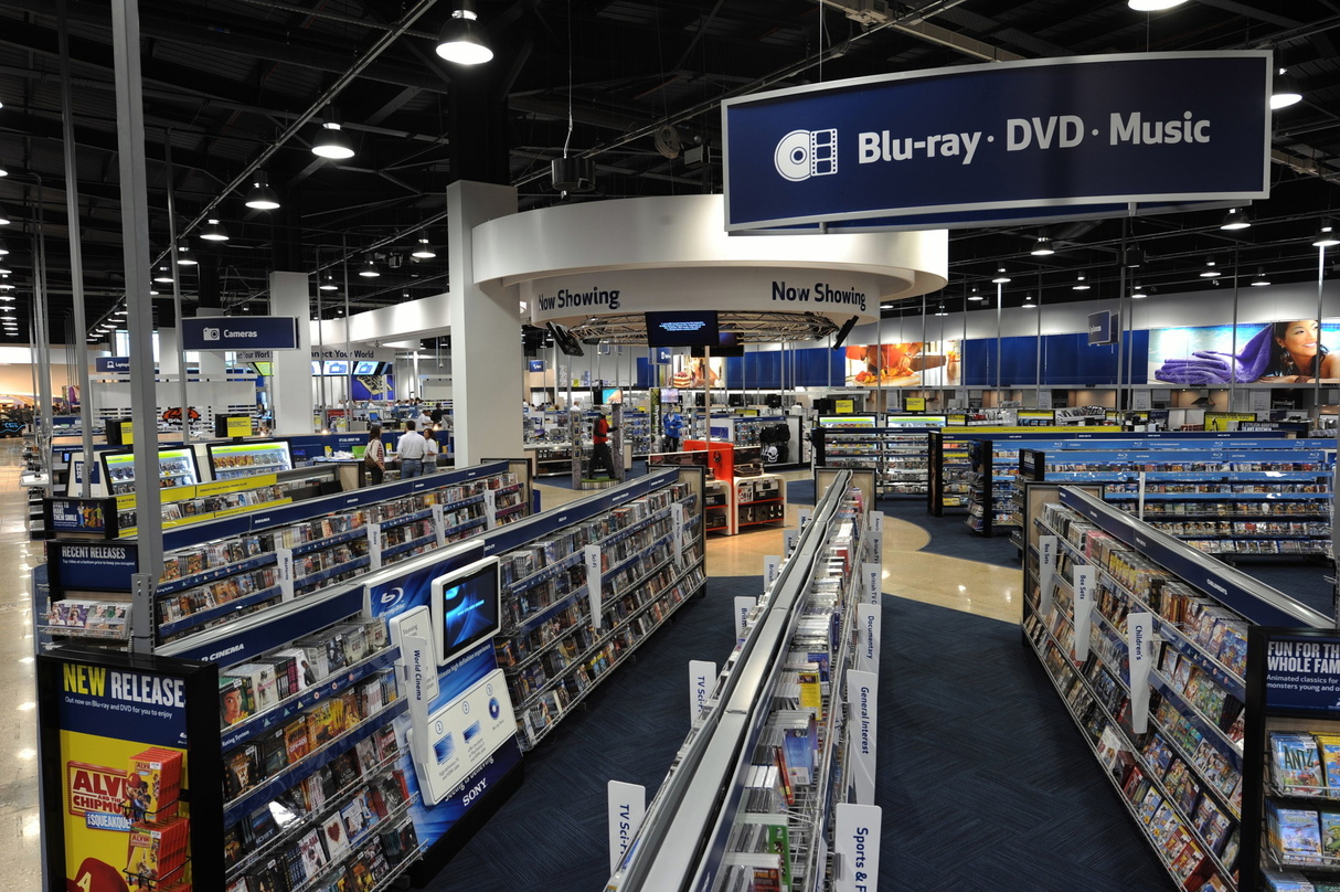 Bald schon wieder Geschichte: Die Entertainmentabteilung in einem Markt von Best Buy