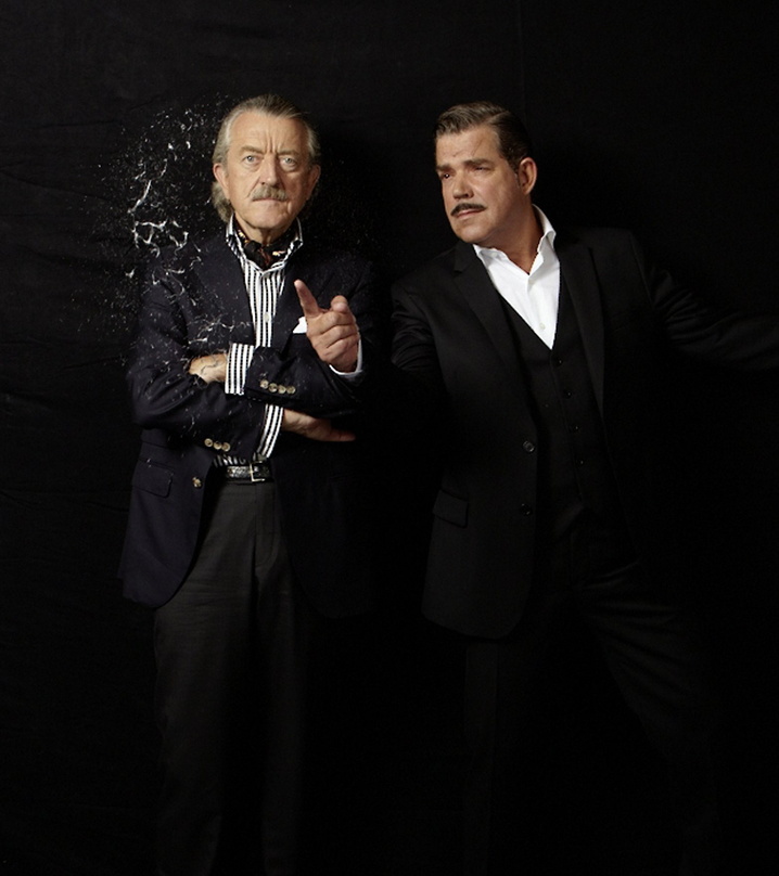 Erhalten bei der Echo-Verleihung am 27. März die Auszeichnung für ihr Lebenswerk: Die Yello-Musiker Dieter Meier (links) und Boris Blank