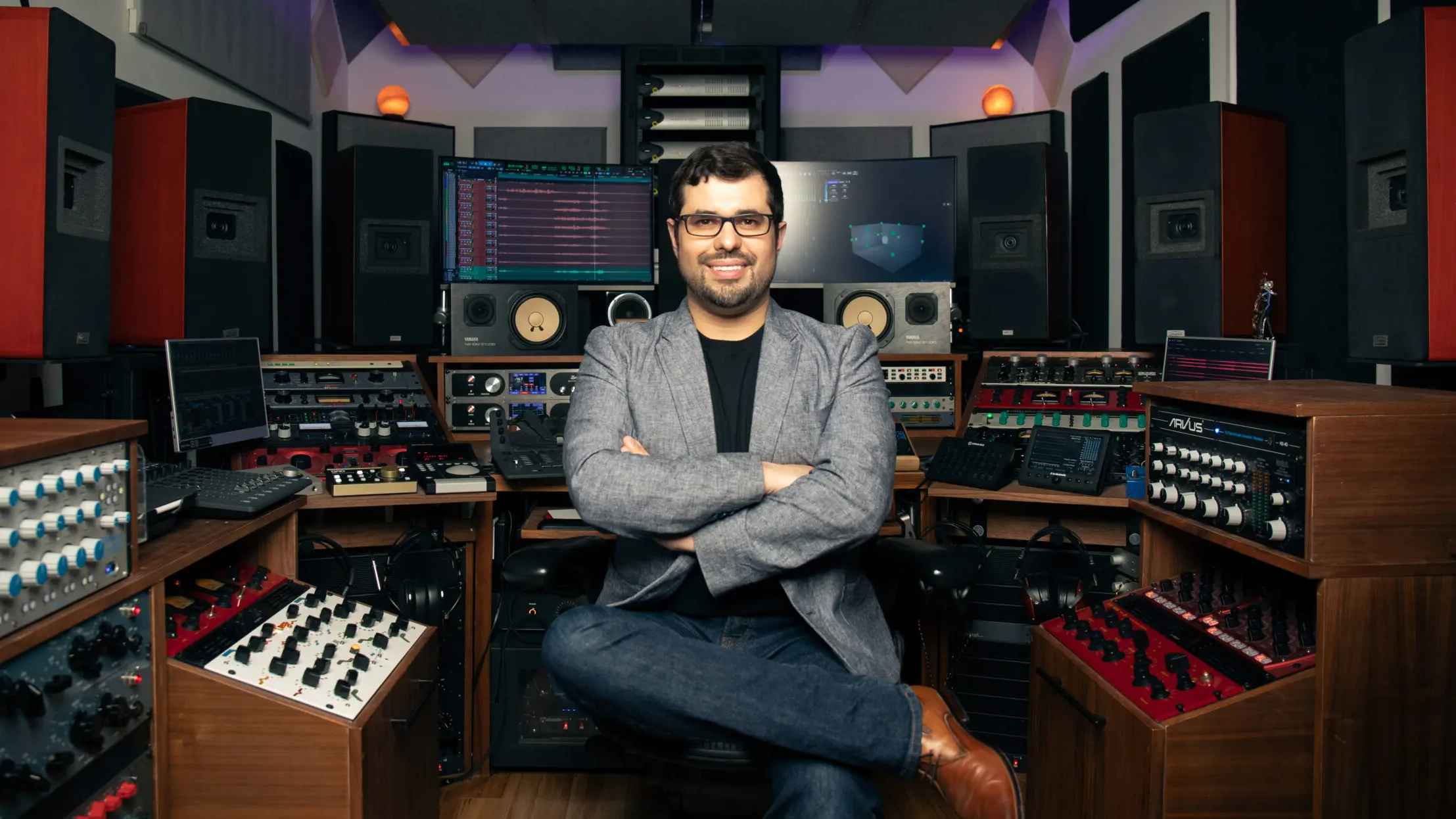 In seinem Tonstudio: Grammy-Gewinner Justin Gray.