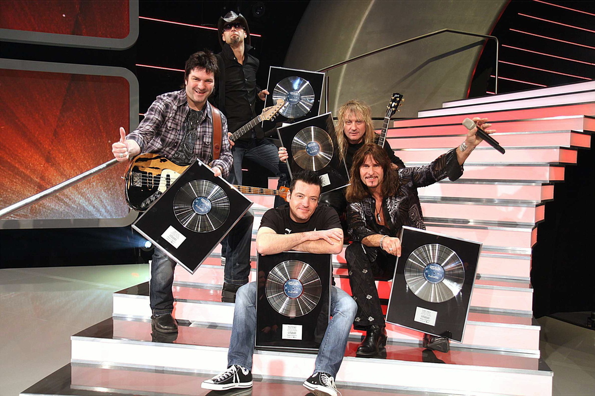 Freuen sich über Platin: Gotthard