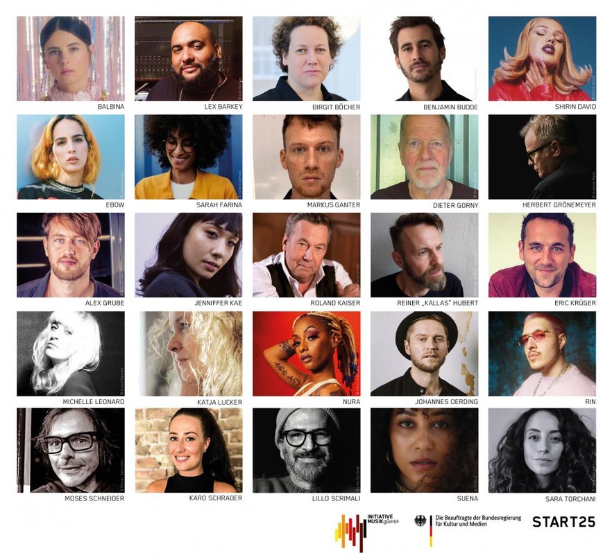 Von Balbina bis Shirin David, von Herbert Grönemeyer bis zu Roland Kaiser: die 25 Gründungsmitglieder der Akademie für den neuen deutschen Popmusikpreis