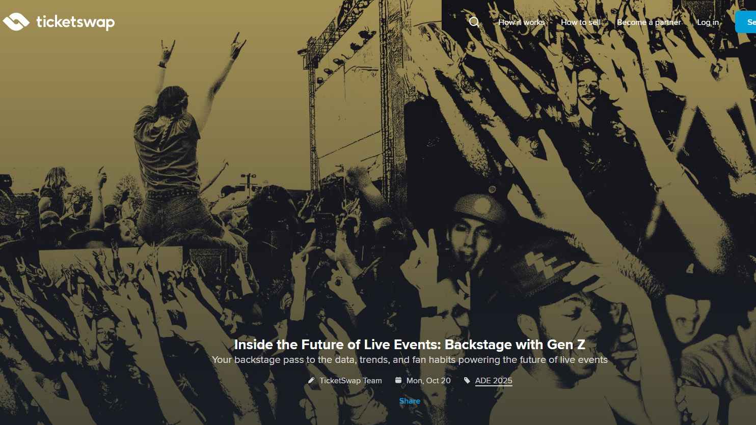 Untersucht die Livebranche aus Sicht von Generation Z: ein Report von TicketSwap und ADE.