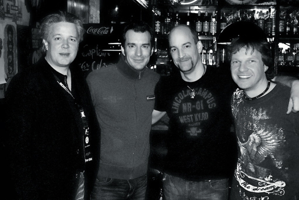 Nach dem Showcase (v.l.n.r.): Stevie Münzner, Sebastian Treu, Markus Treu und Eberhard Pacak