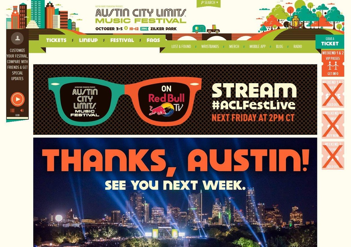Könnte mit dem Portfolio von C3 Presents unter das dach von Live Nation wechseln: das Festival Austin City Limits