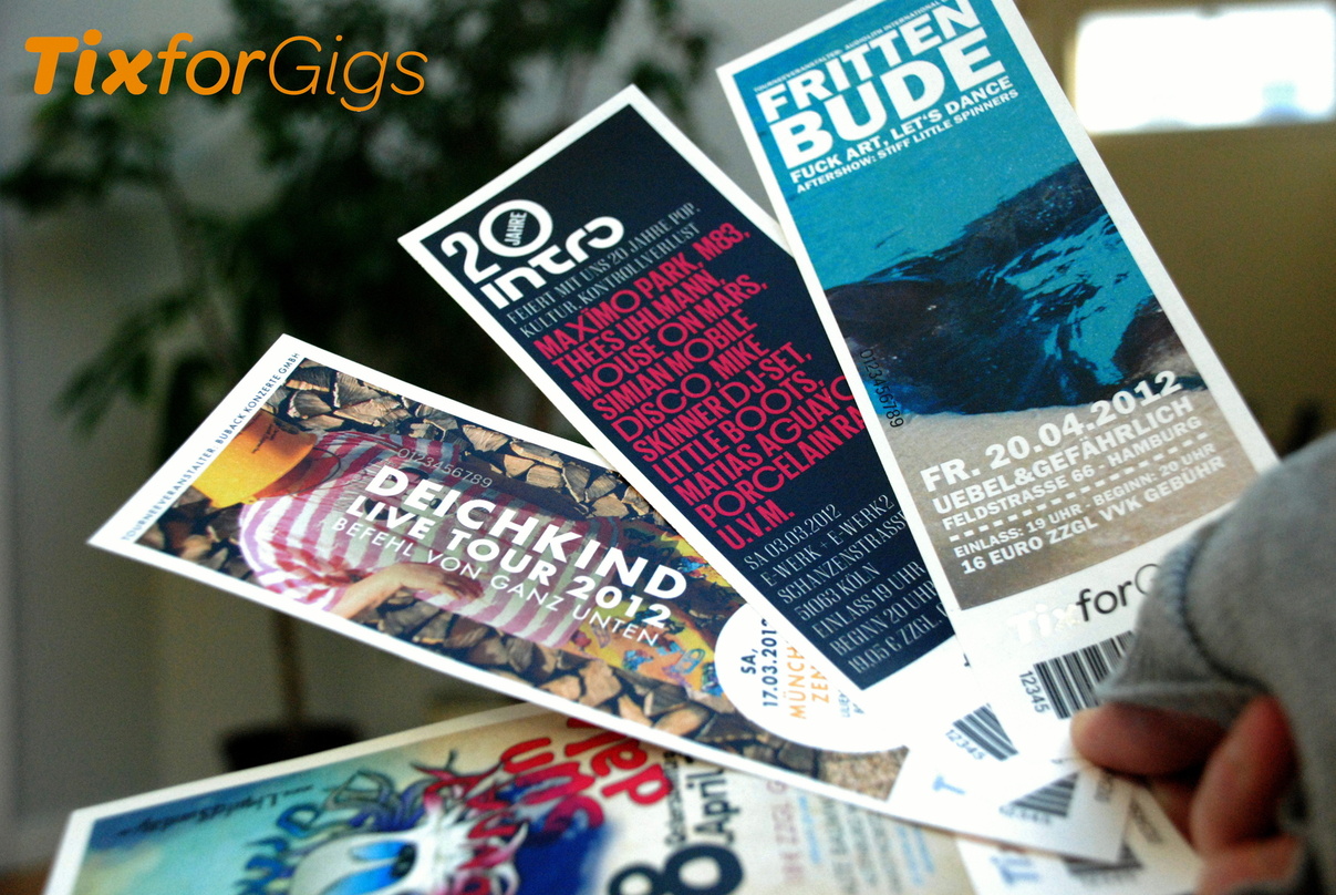 Sollen den Ticketverkauf wieder emotionalisieren: bunte Hardtickets von TixforGigs