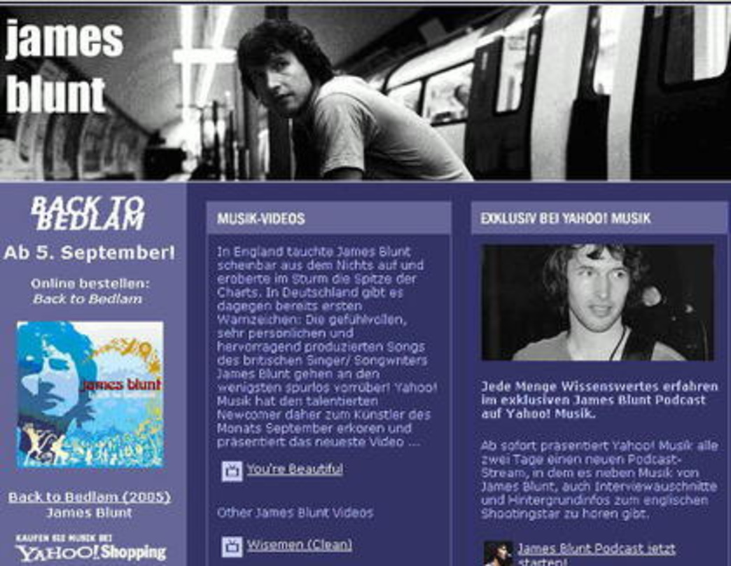Der Podcast zum Künstler: Yahoos Special zu James Blunt