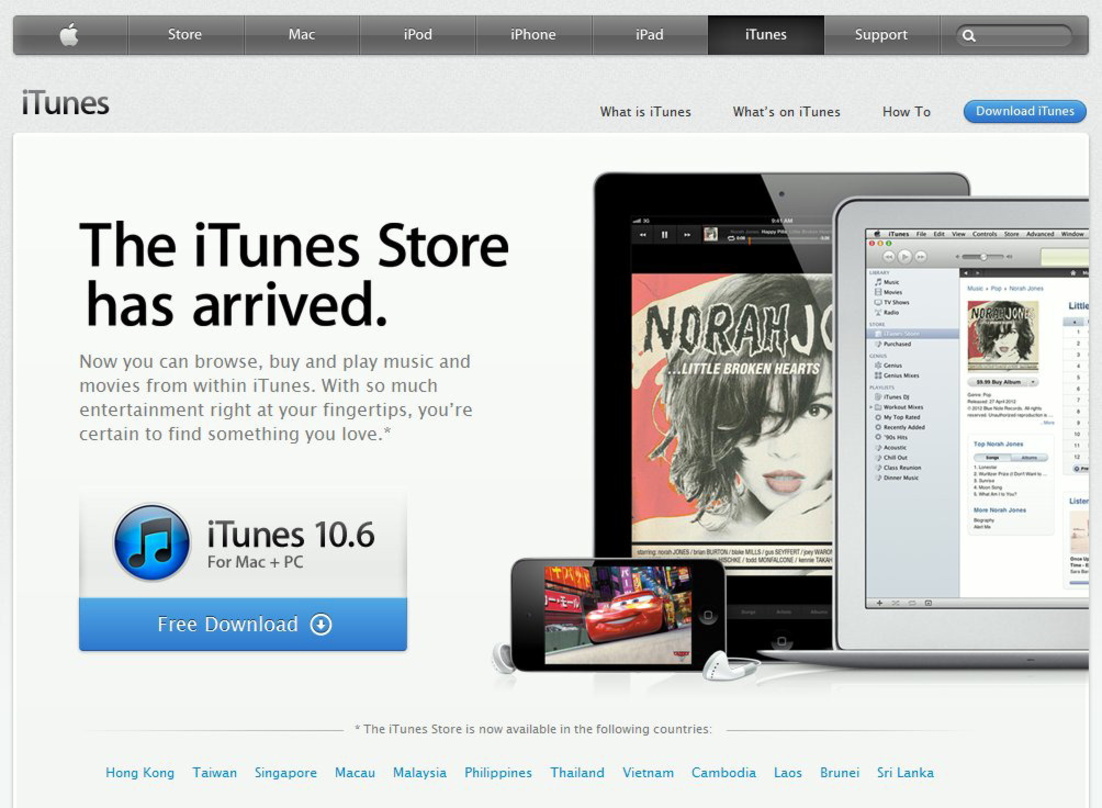 Reichweite ausgebaut: Apple eröffnet in Asien zwölf neue iTunes Stores