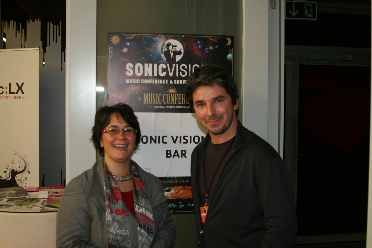Zufrieden mit der vierten Ausgabe von Sonic Visions: Olivier Toth, Geschäftsfüher Rockhal, mit der Kulturministerin Luxemburgs, Octavie Modert