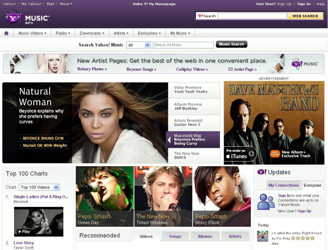 Zieht wieder mehr Nutzer an: Yahoo! Music