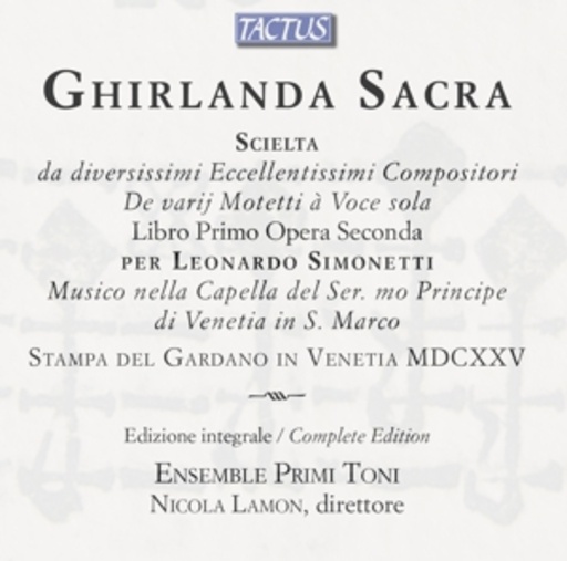 Lamon/Ensemble Primi Toni – Ghirlanda Sacra (Scielta)