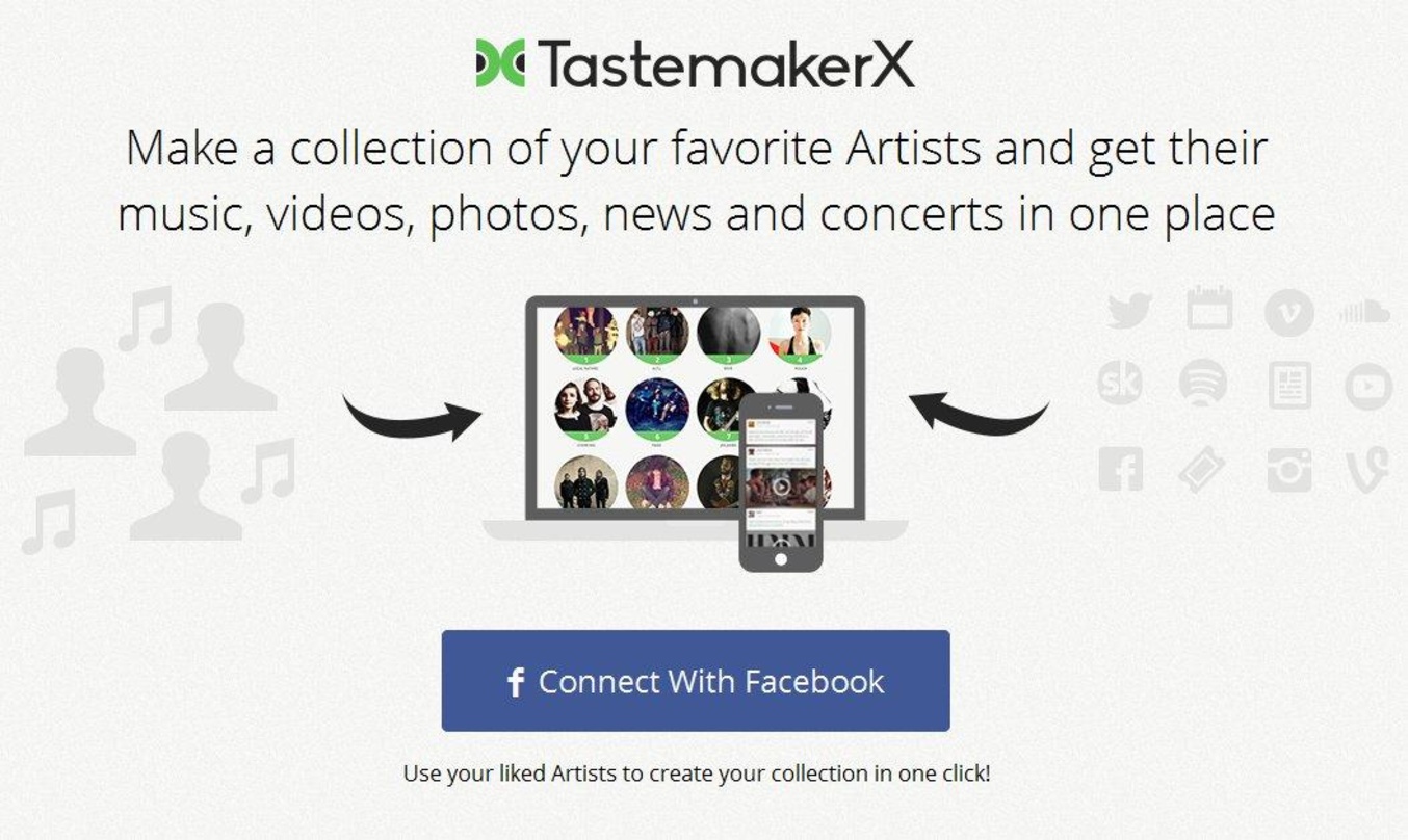 Rückt unter das Dach von Rdio: Die Empfehlungsplattform TastemakerX