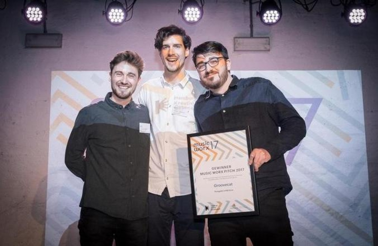 Gewannen 2017 den Förderpreis: Jakob Höflich, Markus Schwarzer und Joshua Weikert von Groovecat