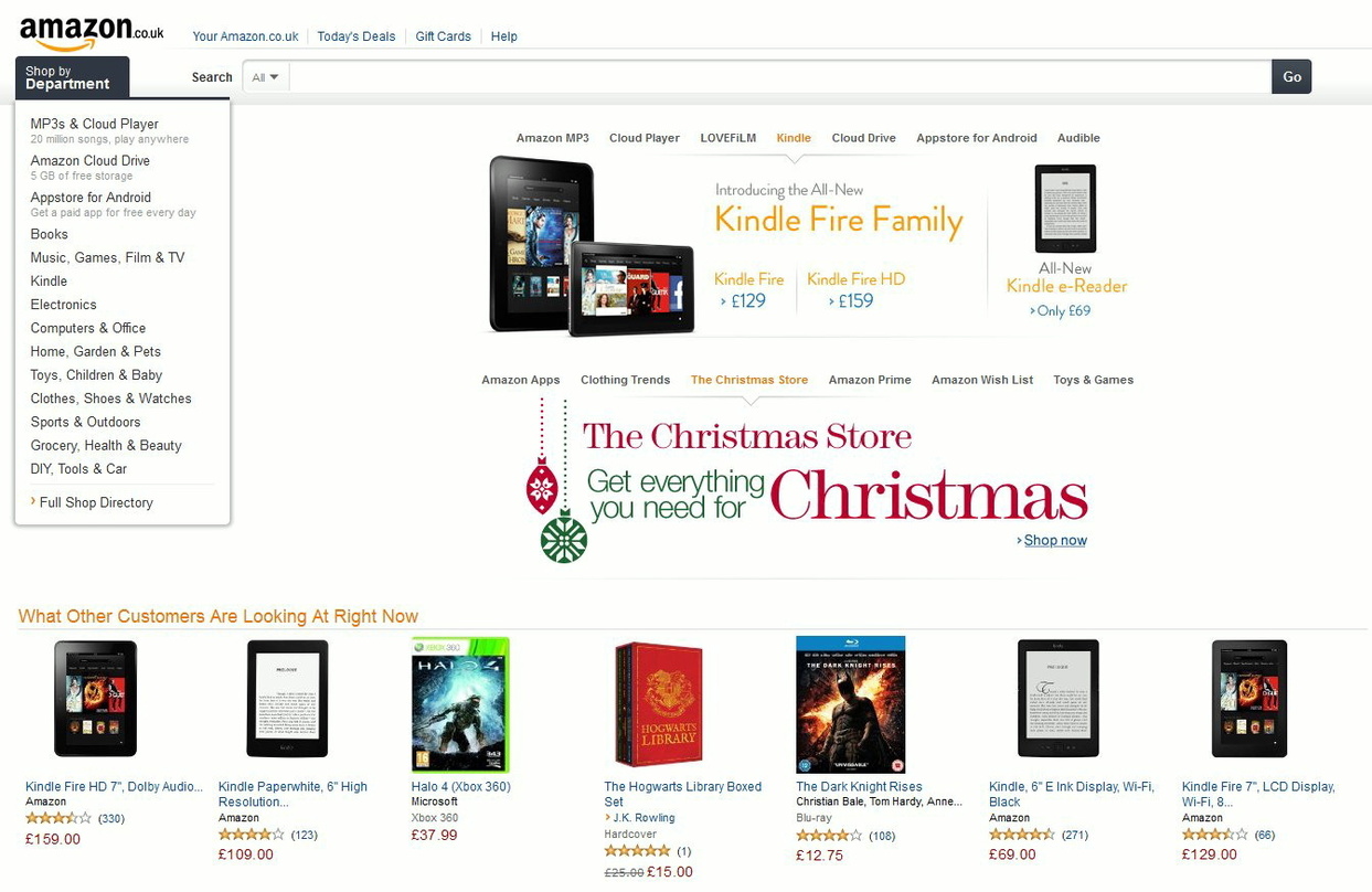 Bleibt im Vereinigten Königreich in der Kategorie Entertainment weiter vorn: der Onlinehändler Amazon