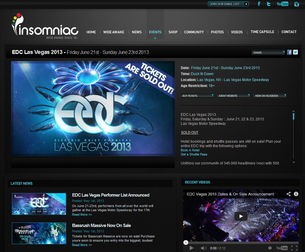 Anlaufstelle für 345.000 Festivalgänger an drei Tagen: das von Insomniac Events ausgerichtete Festival Electric Daisy Carnival
