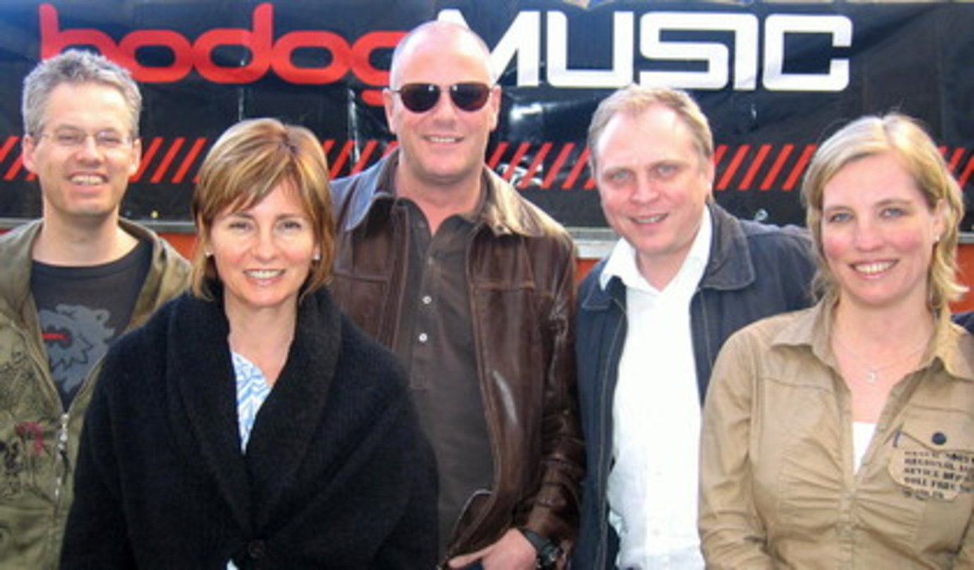 Neue Partner (v.l.n.r.): Jonathan Green (Managing Director Bodog UK and Eire), Eva Ries (Wu-Tang Clan Worldwide Representative), Jörg Hacker (Executive Consultant Bodog Europe), Alexander ...