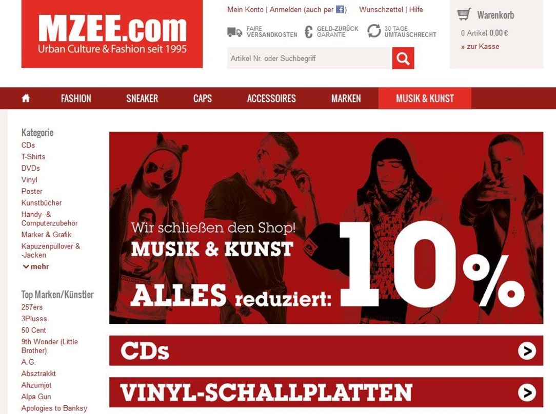 Aus für den 1992 gegründeten Shop: MZEE gibt auf