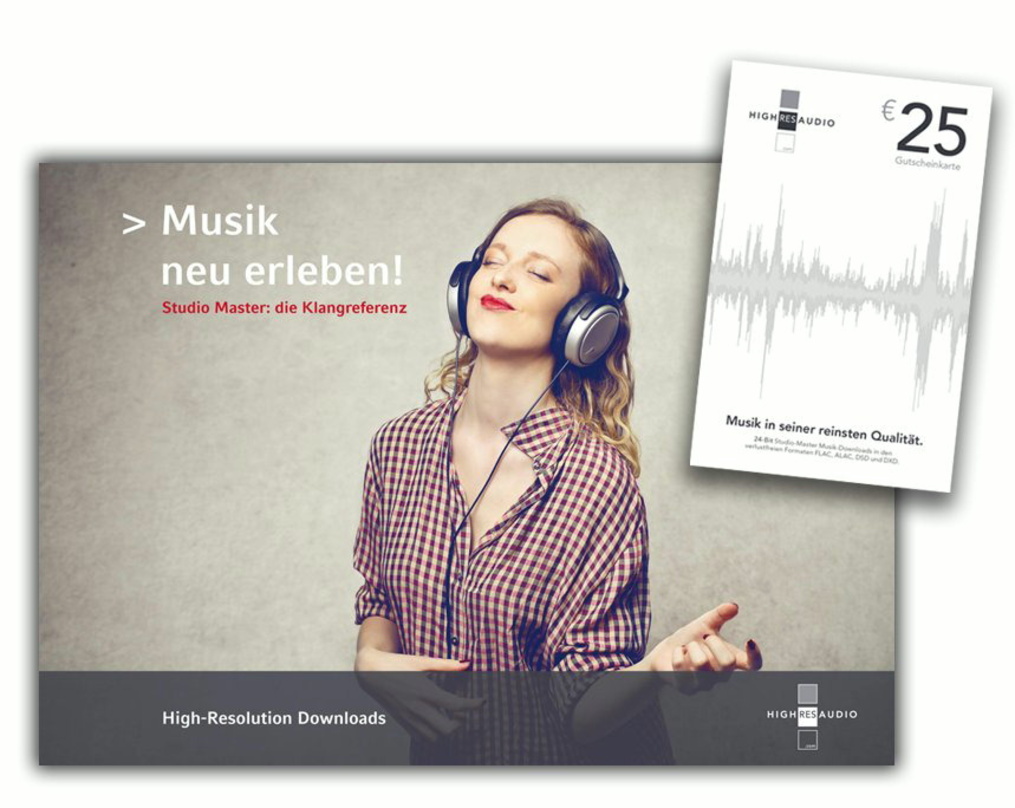 Will High-End-Hörer an Musikdownloads in Premiumqualität heranführen: Die neue Guthabenkarten von Highresaudio