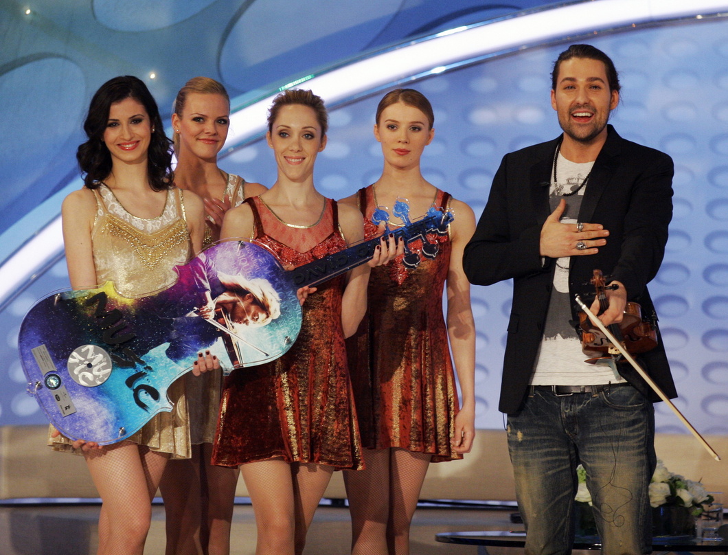 Bekam seinen Platin Award während der ZDF-Show Willkommen bei Carmen Nebel": David Garrett