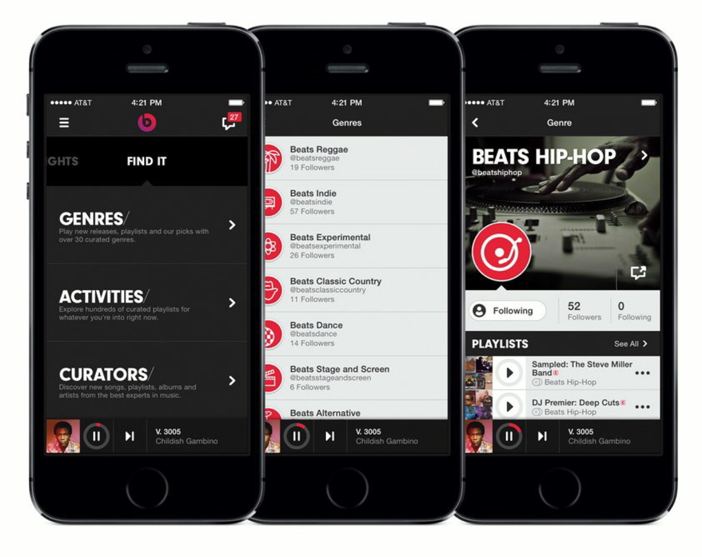 Mobile First: Beats Music, so heißt es, sei von Beginn an auf die Nutzung mit mobilen Geräten zugeschnitten