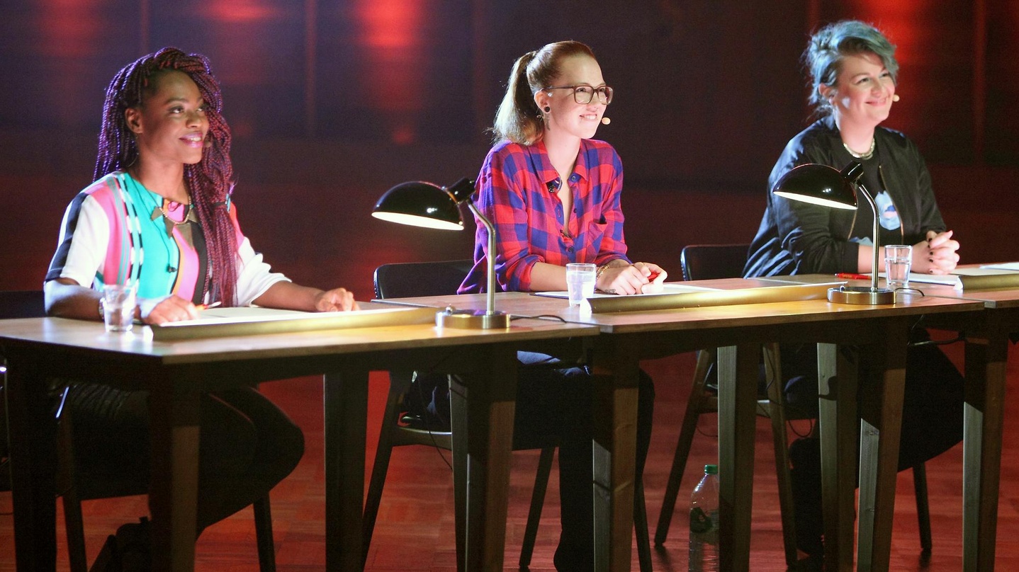 Bilden die neue "Popstars"-Jury (von links): Choreographin Bella Garcia, Stefanie Heinzmann und Miss Platnum