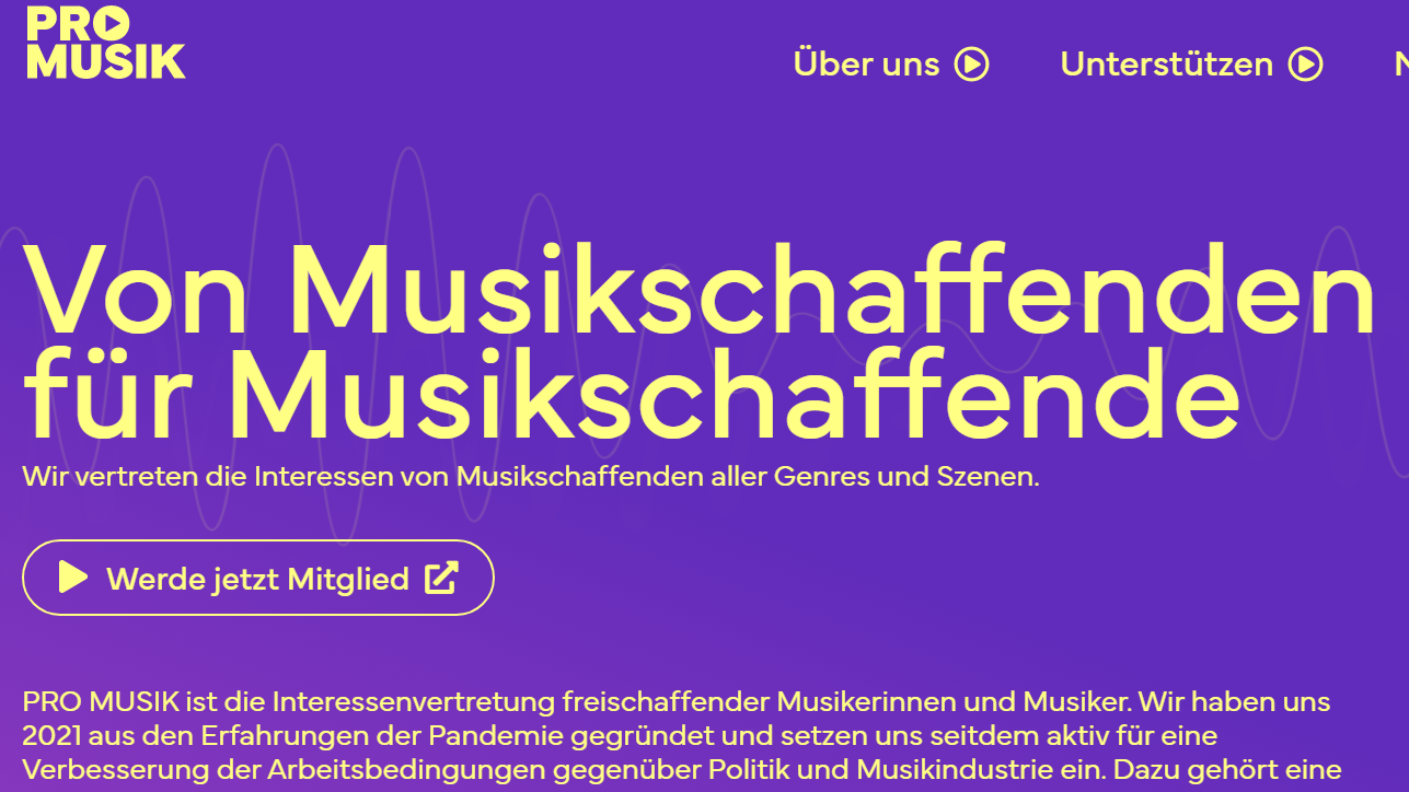 Macht sich für Kreative stark: der Verband Pro Musik.