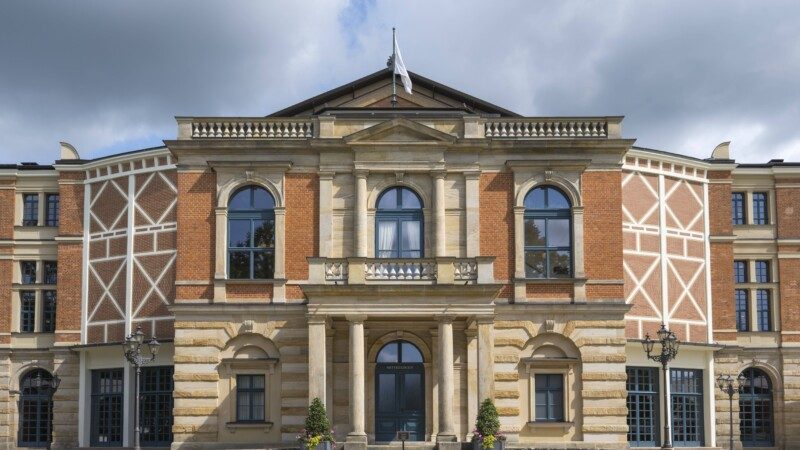 Festspielhaus, Festspielhügel, auf dem Grünen Hügel, Bayreuth, Oberfranken, Franken, Bayern, Deutschland Festival Theatr