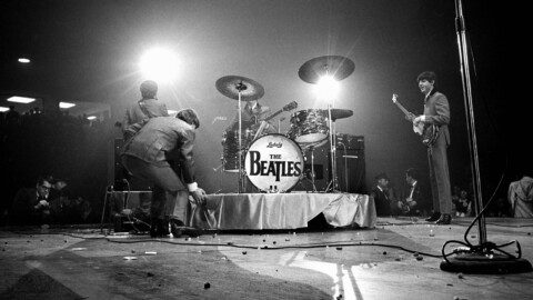 Archivbilder der Woche KW17 English rock and roll band The Beatles on stage during performance, Washington Coliseum, Was