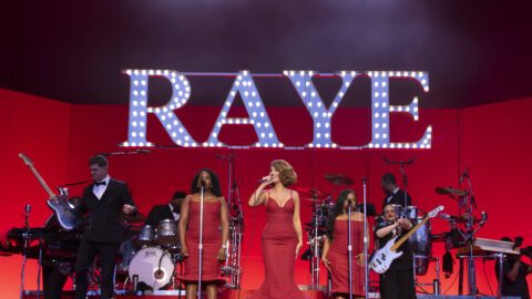 Raye performs at Leeds Festival