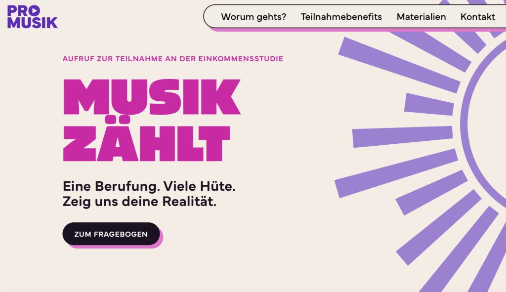 Pro Musik Launches "Musik zählt" Study on Musicians' Income and Working Conditions