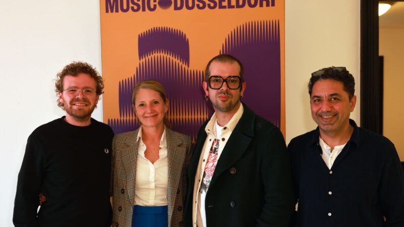 v.l. Vorstand MUSIC DÜSSELDORF Jasper Möslein, Melanie Schrader, Felix Wursthorn, Hamed Shahi Credit Manuel Kalb